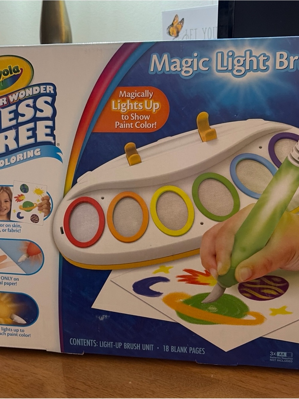 Crayola Magic Light Brush Paint Set - Red, Orange, Yellow, Green, Blue, Purple